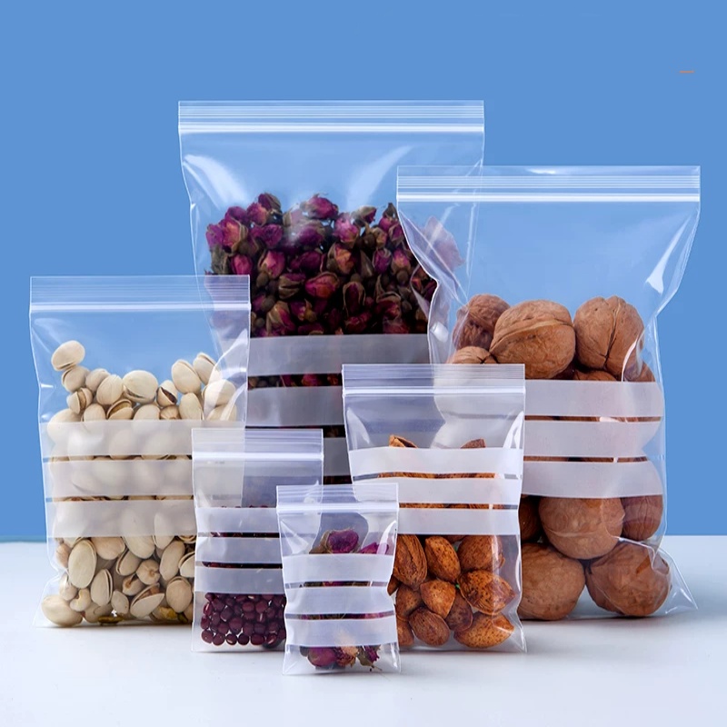 200PCS PE Clear Plastic Writin - Food Storage Zip Bags recension och pris