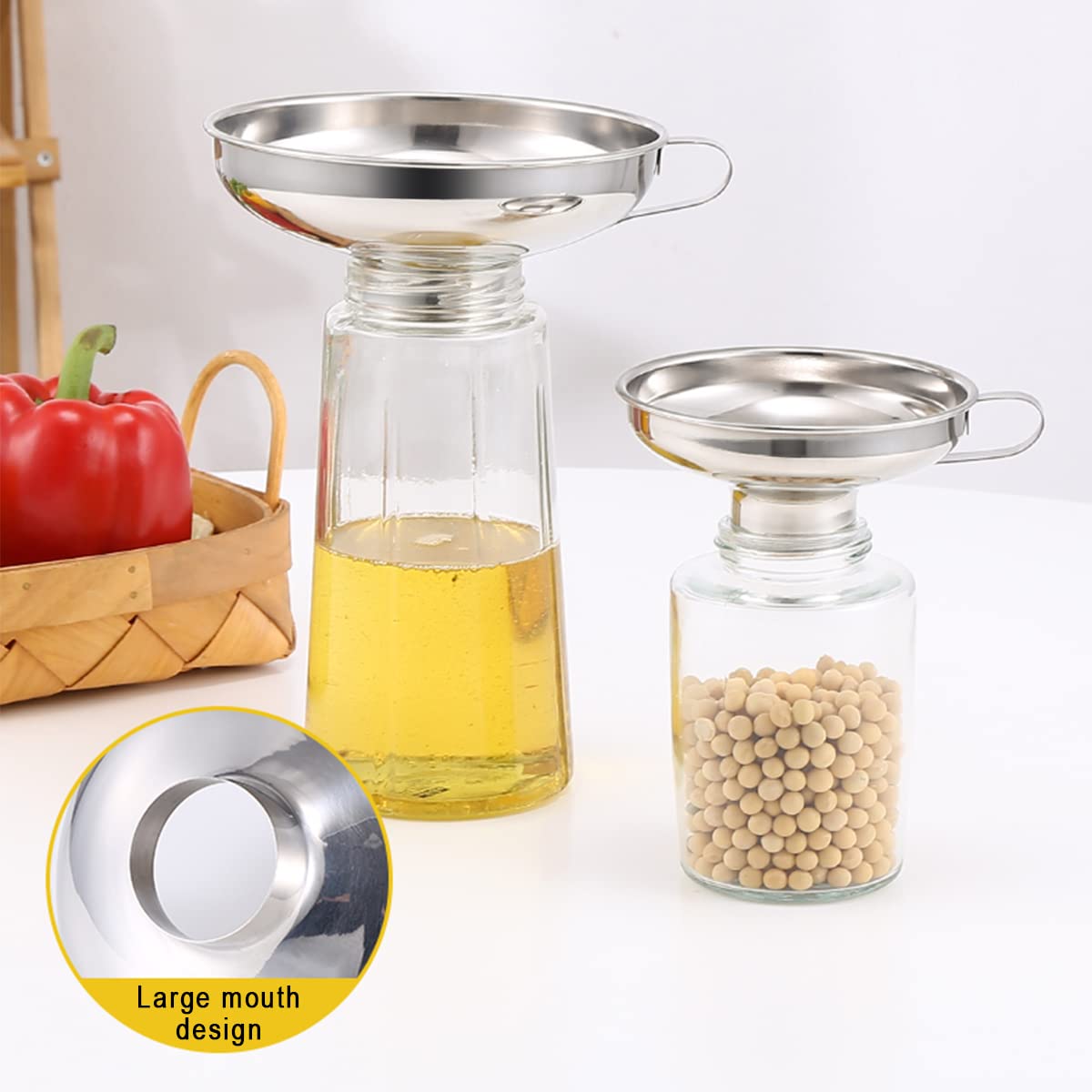 Stainless Steel Funnel Canning - Mason Jar Wide Mouth recension och pris