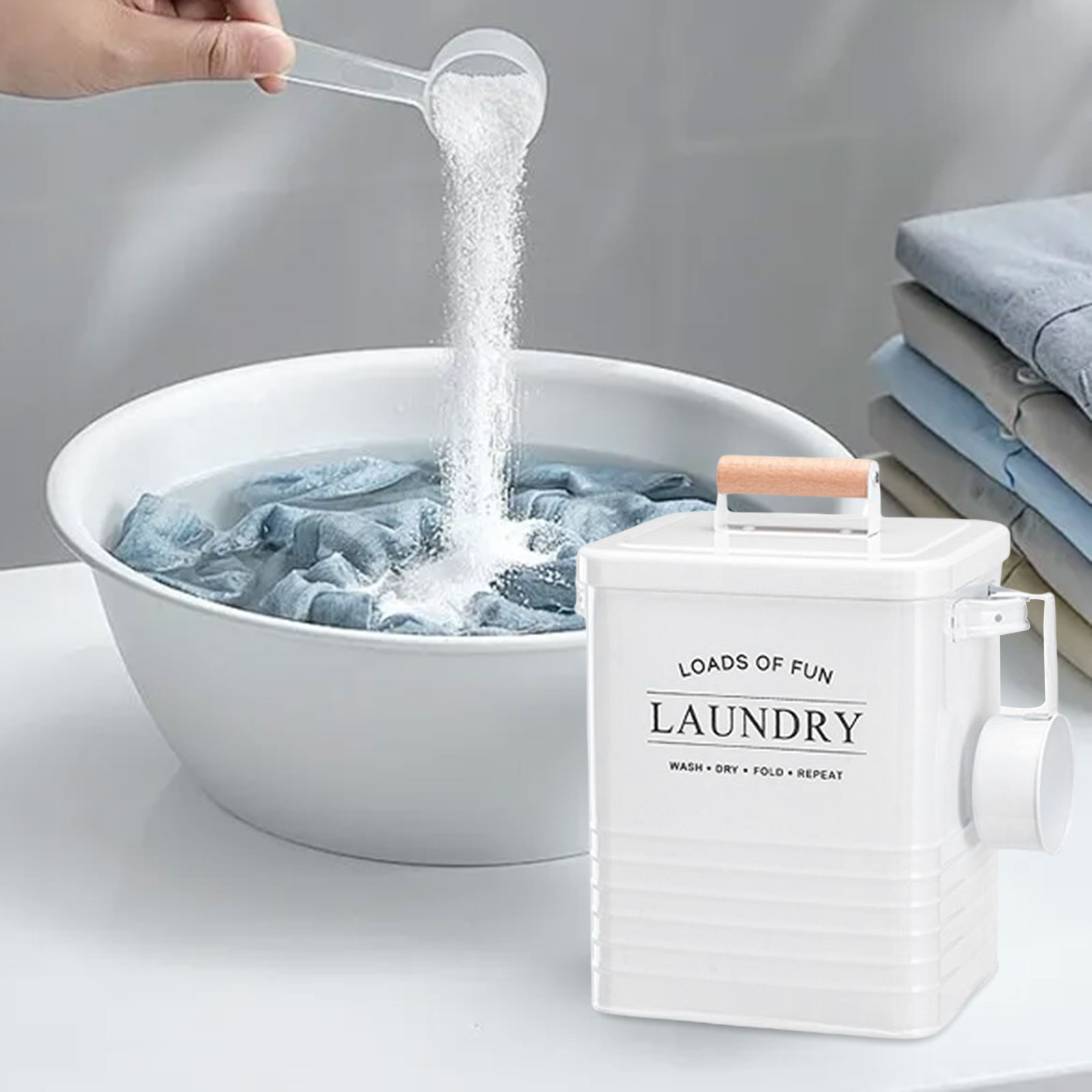 6L Laundry Powder Storage Bin  - Food Storage Kitchen Cabinet recension och pris