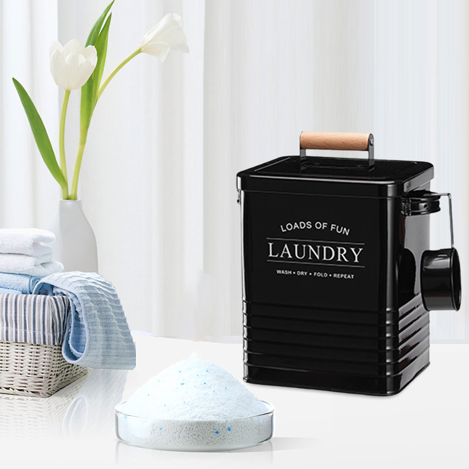 6L Laundry Powder Storage Bin  - Food Storage Kitchen Cabinet recension och pris