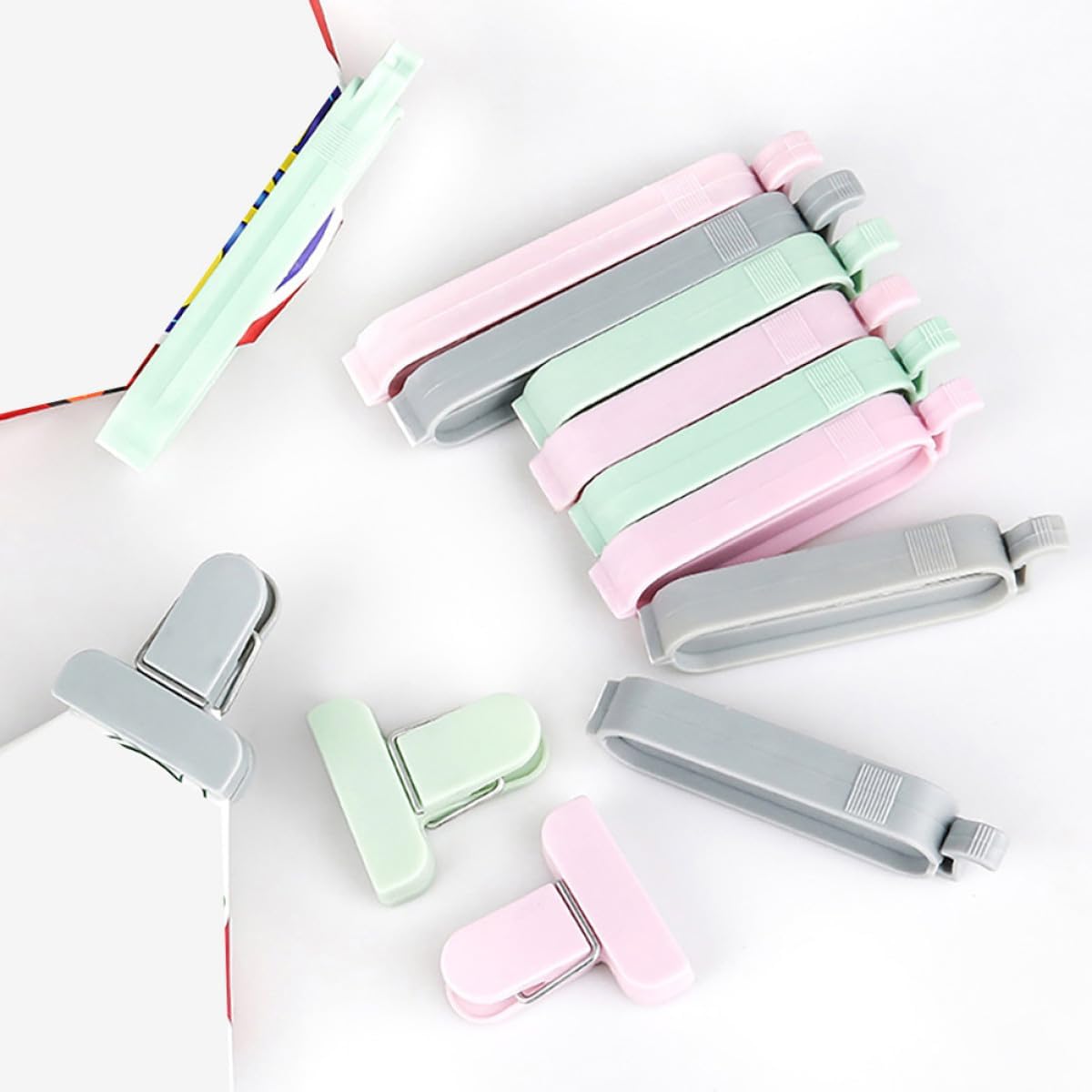 12pcs Mixed Color Plastic Seal - Food Storage Zip Bags recension och pris