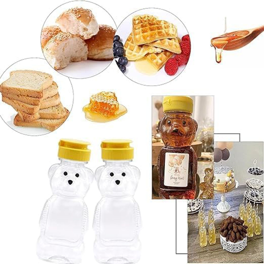 2PCS Plastic Bear Honey Bottle - Condiment Squeeze Bottle recension och pris