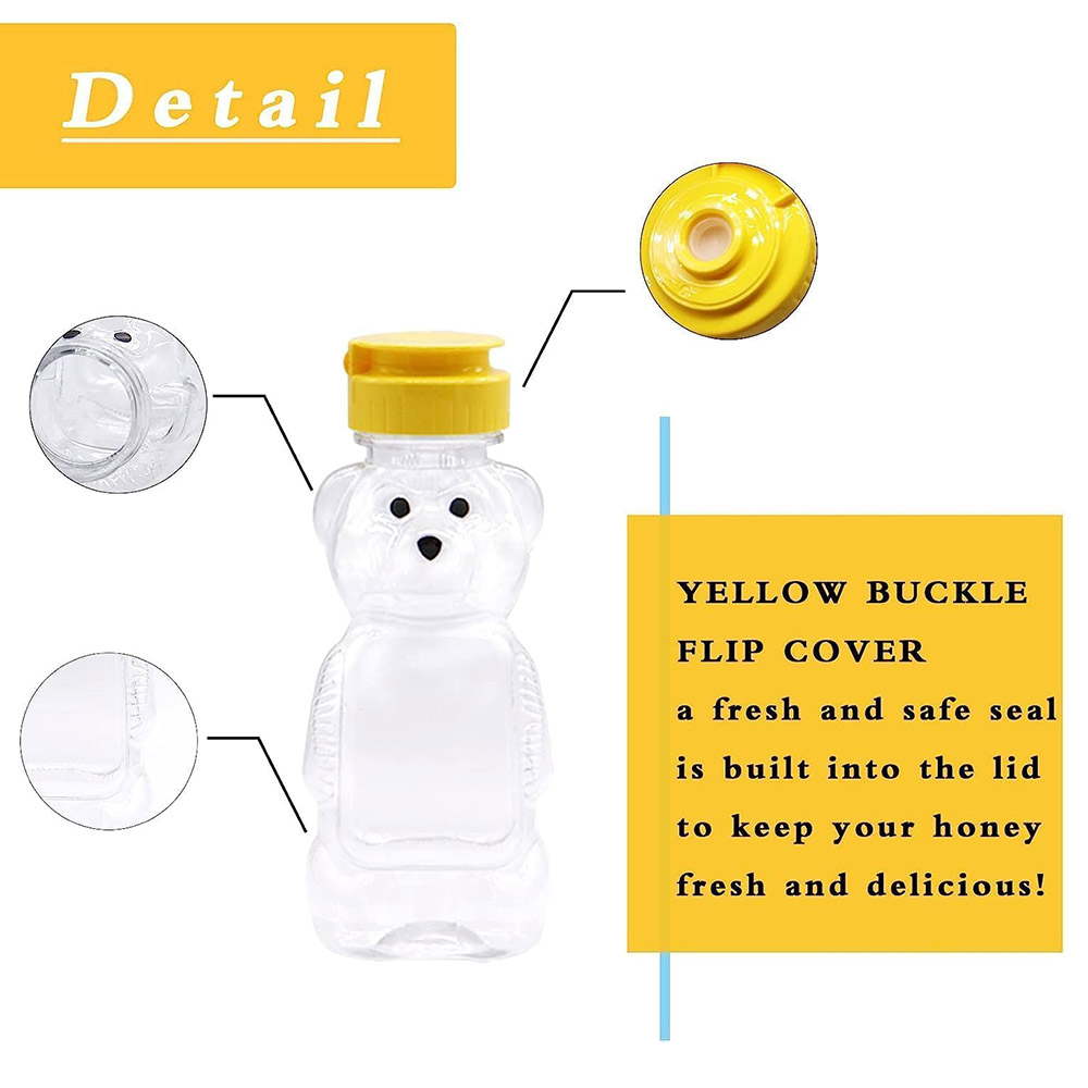 2PCS Plastic Bear Honey Bottle - Condiment Squeeze Bottle recension och pris