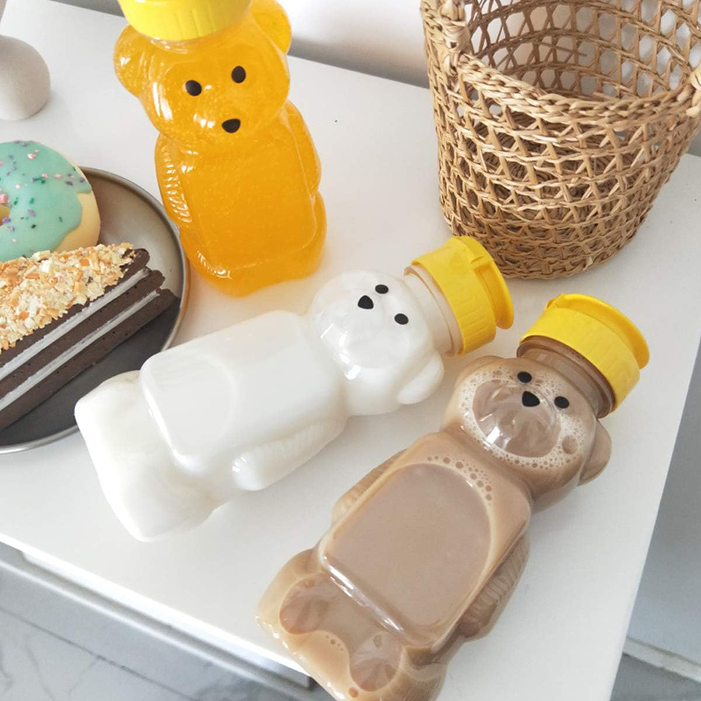 2PCS Plastic Bear Honey Bottle - Condiment Squeeze Bottle recension och pris