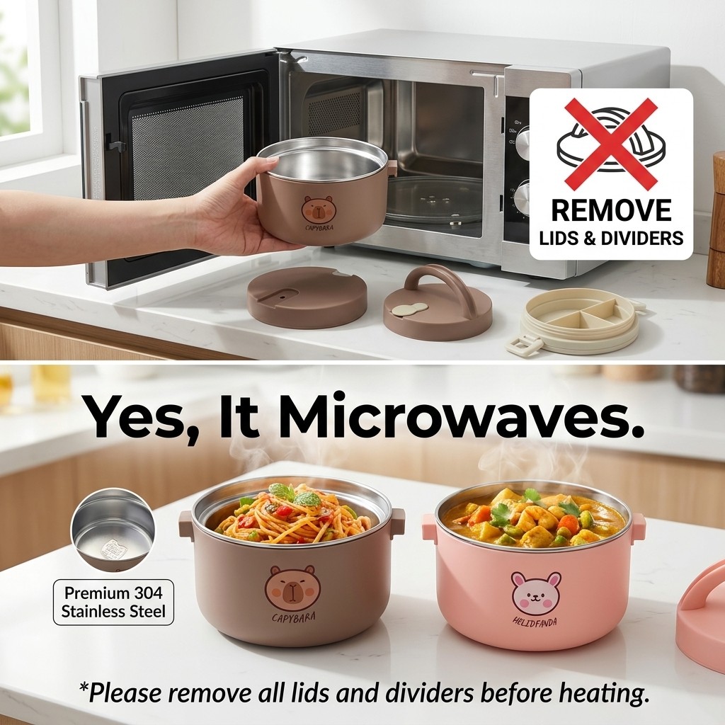 304 Stainless Steel Thermal Lu - Food Storage With Scoop recension och pris