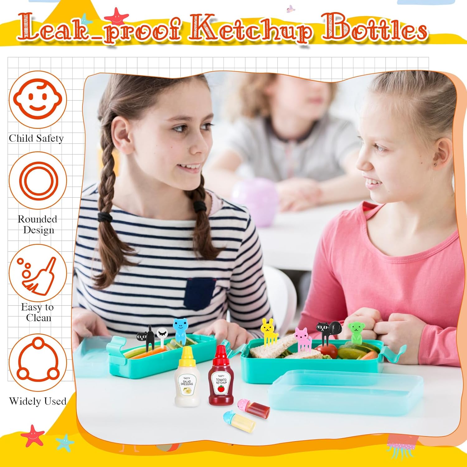 Kids Bento Lunch Box Accessori - Condiment Squeeze Bottle recension och pris