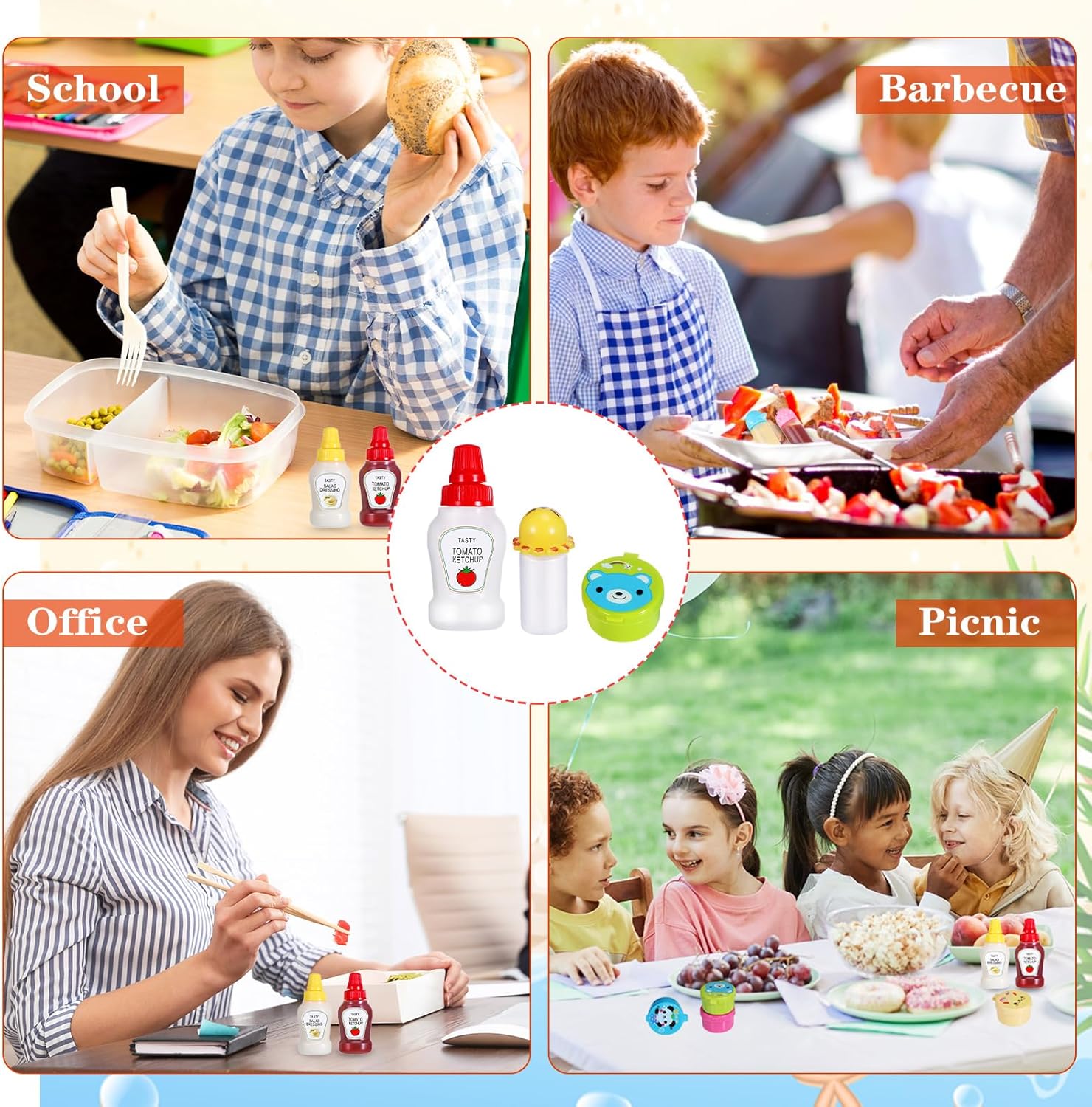 Kids Bento Lunch Box Accessori - Condiment Squeeze Bottle recension och pris