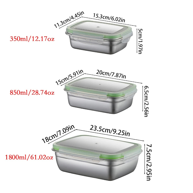 304 Stainless Steel Lunch Box  - Food Storage Lunch Box recension och pris