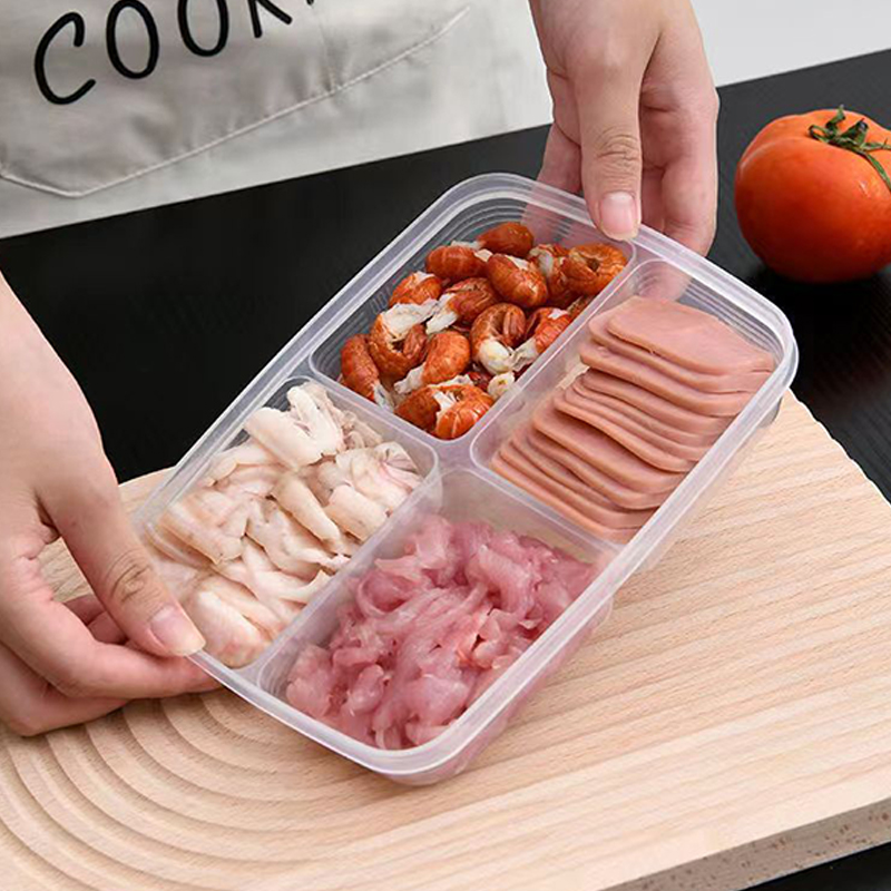 New【4 Grids Plastic Storage Bo - Food Storage Time recension och pris