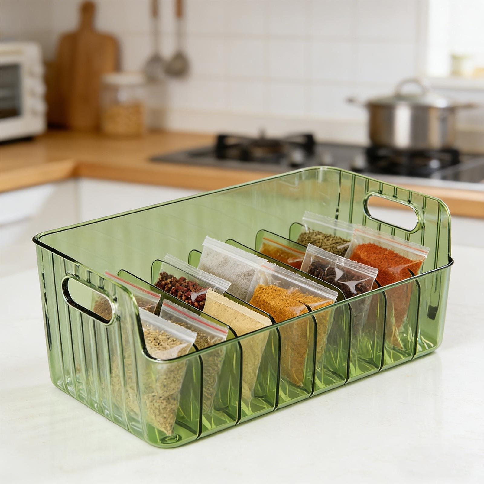 Spices Rack Transparent Divide - Food Storage Kitchen Cabinet recension och pris