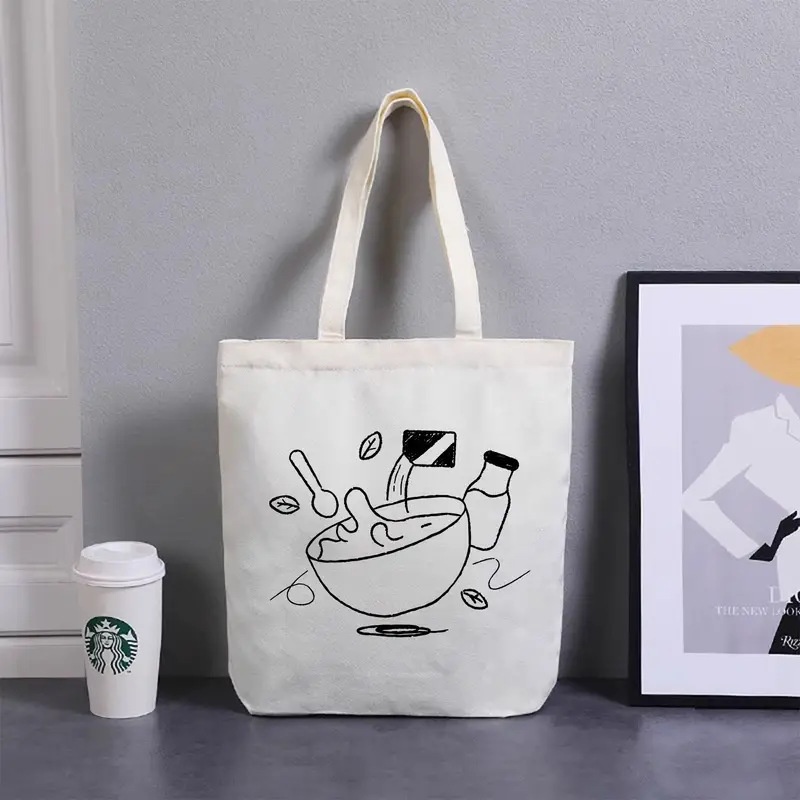 Bread Jam Line Art Canvas Tote - Food Storage Bags Reusable recension och pris