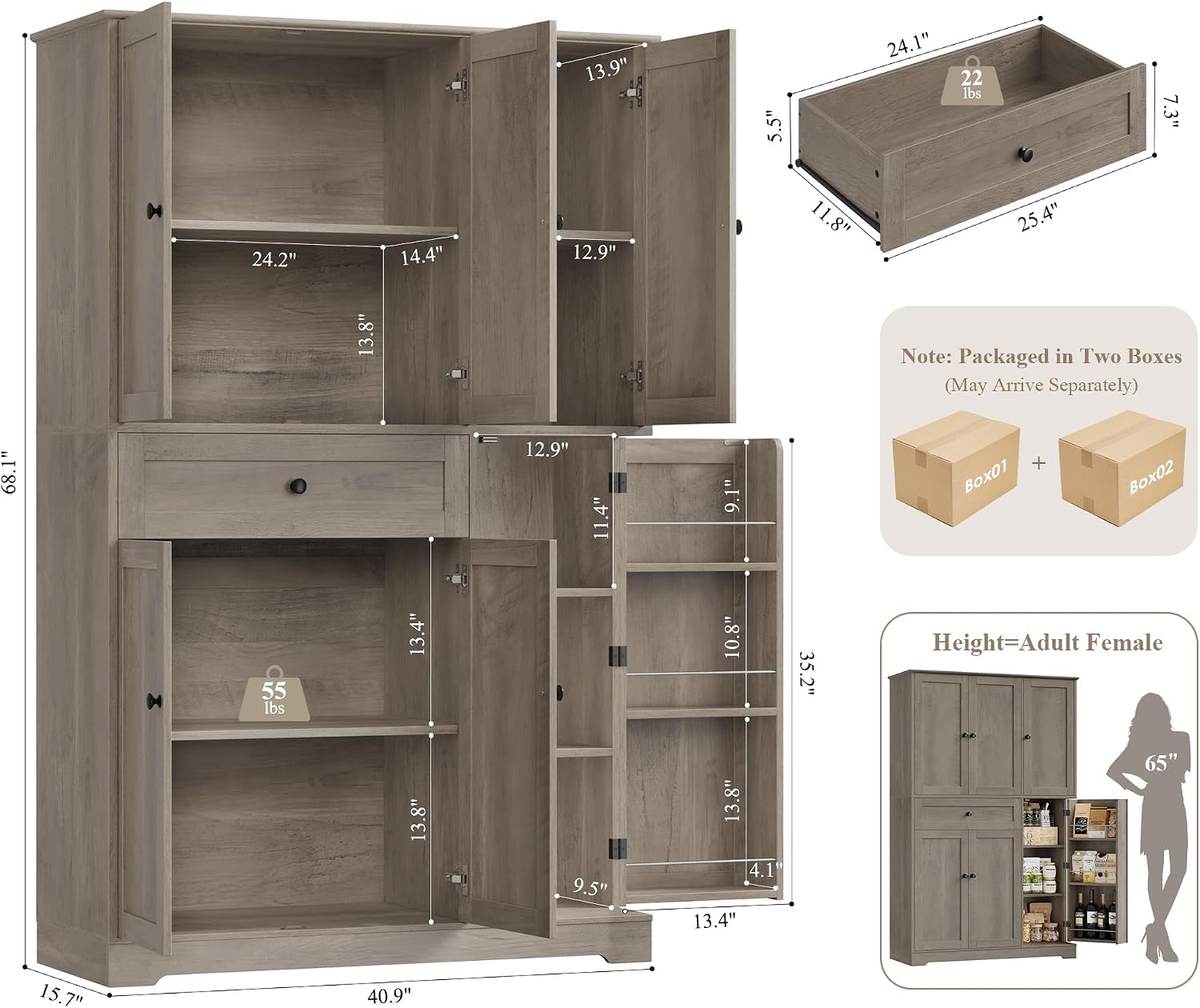 Kitchen Pantry Storage Cabinet - Food Storage Kitchen Cabinet recension och pris