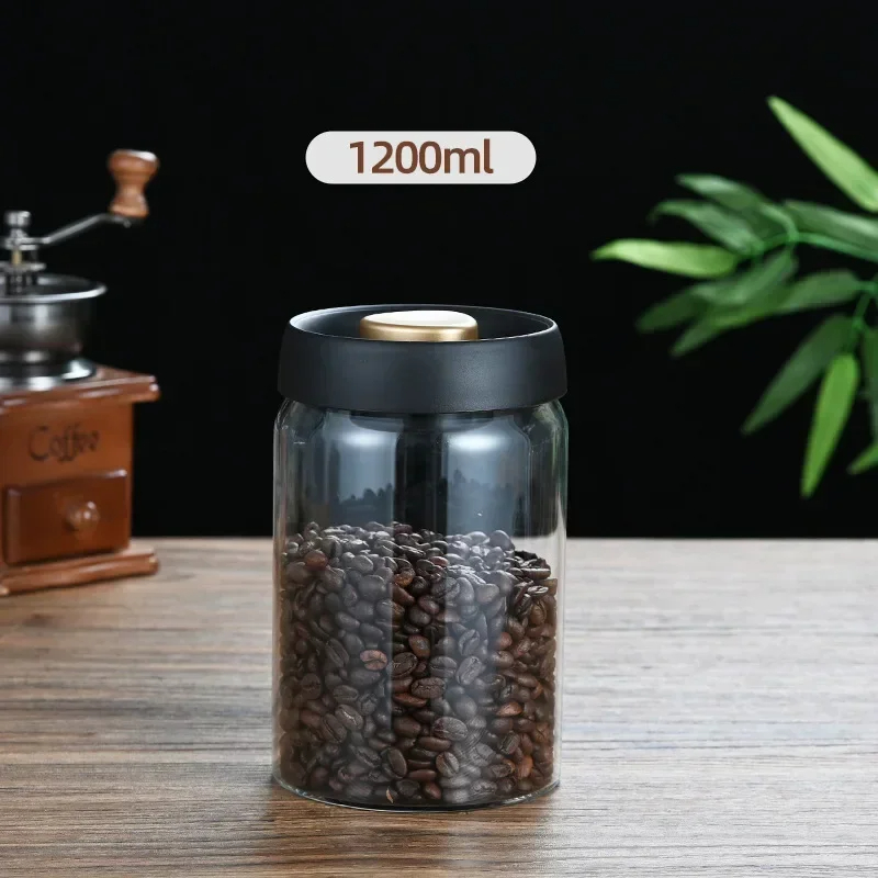 Coffee beans vacuum sealed jar - Food Storage Glass Container Set recension och pris