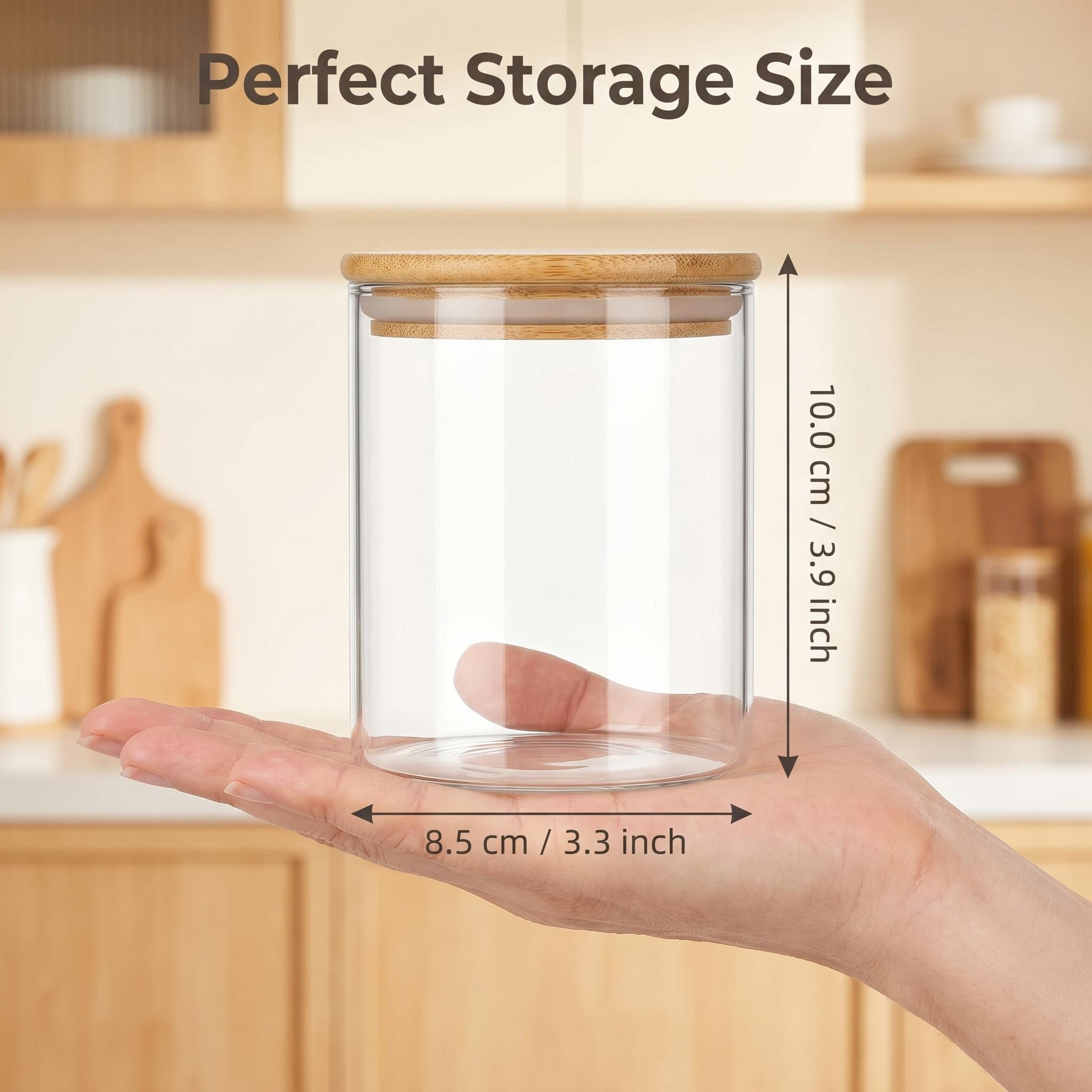 9 Pieces Clear Glass Storage C - Food Storage Labels recension och pris