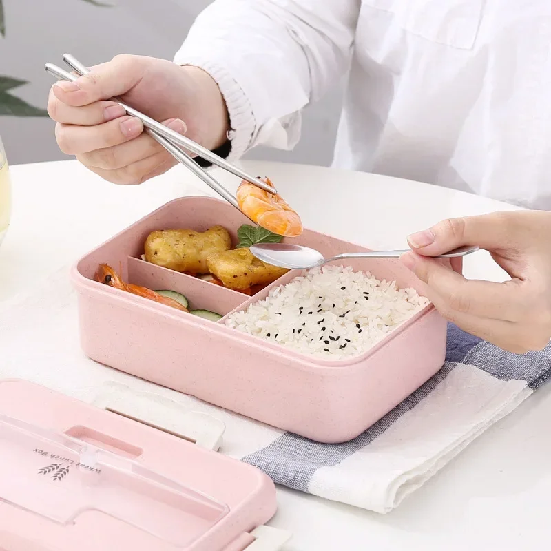 Microwave Lunch Box Wheat Stra - Food Storage With Scoop recension och pris