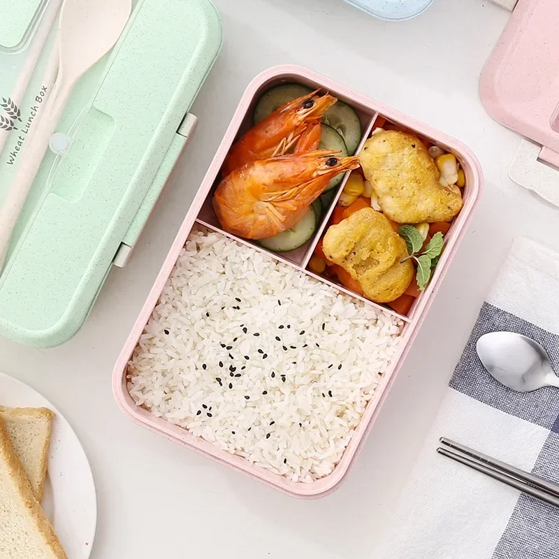 Microwave Lunch Box Wheat Stra - Food Storage With Scoop recension och pris