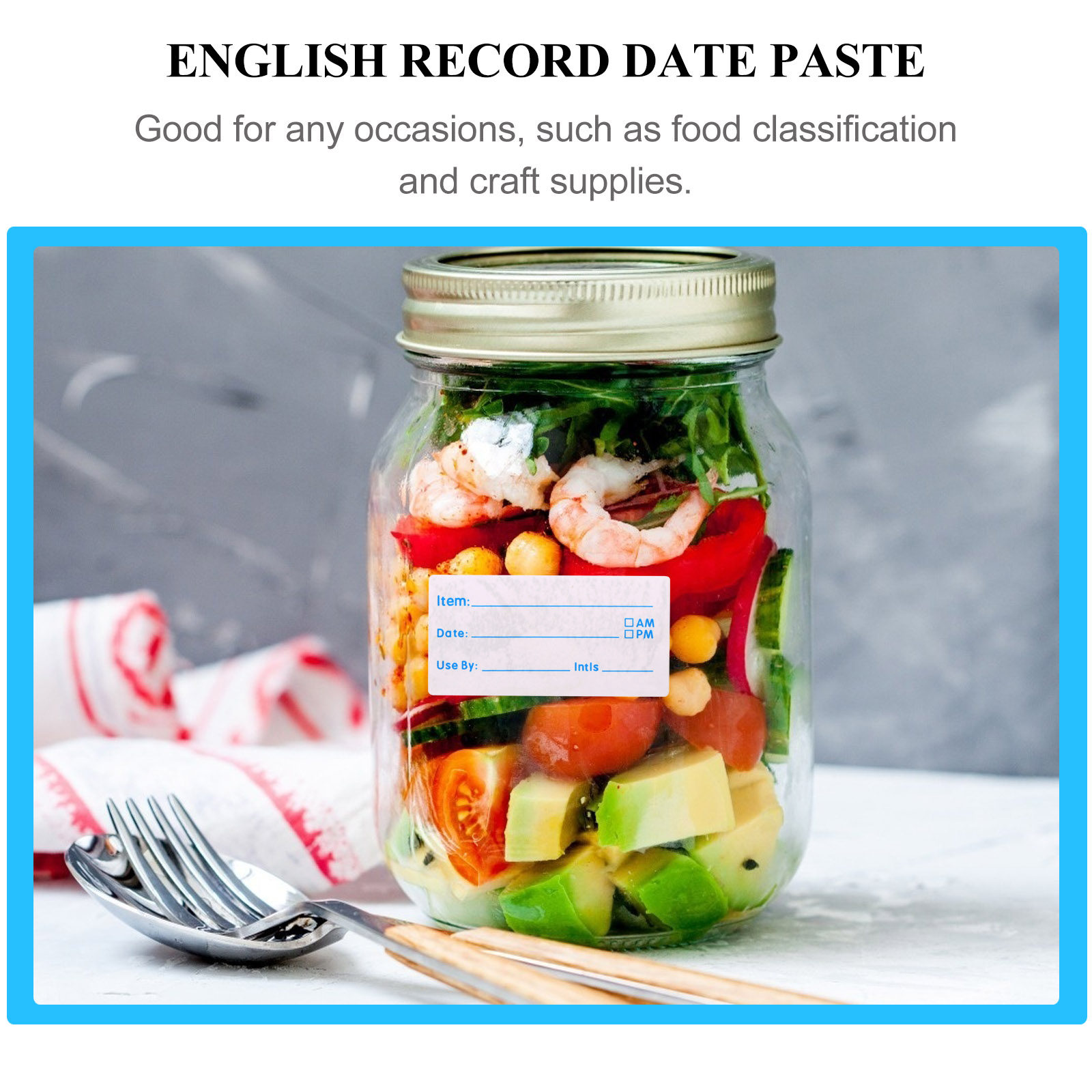 500Pcs Writable Food Record Da - Food Storage Labels recension och pris