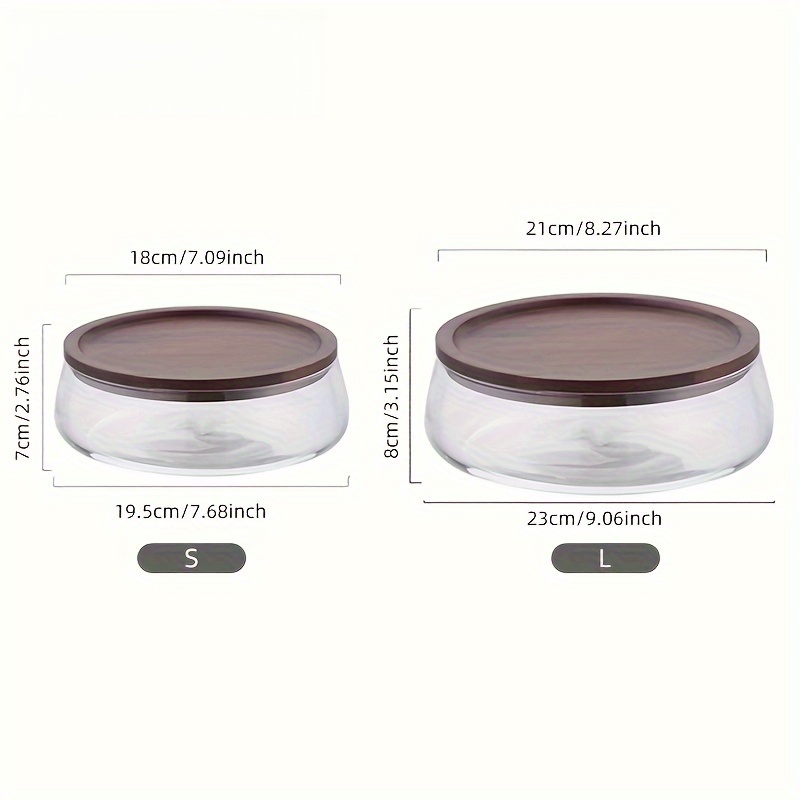 Set of 2 Glass Canisters with  - Food Storage Glass Container Set recension och pris