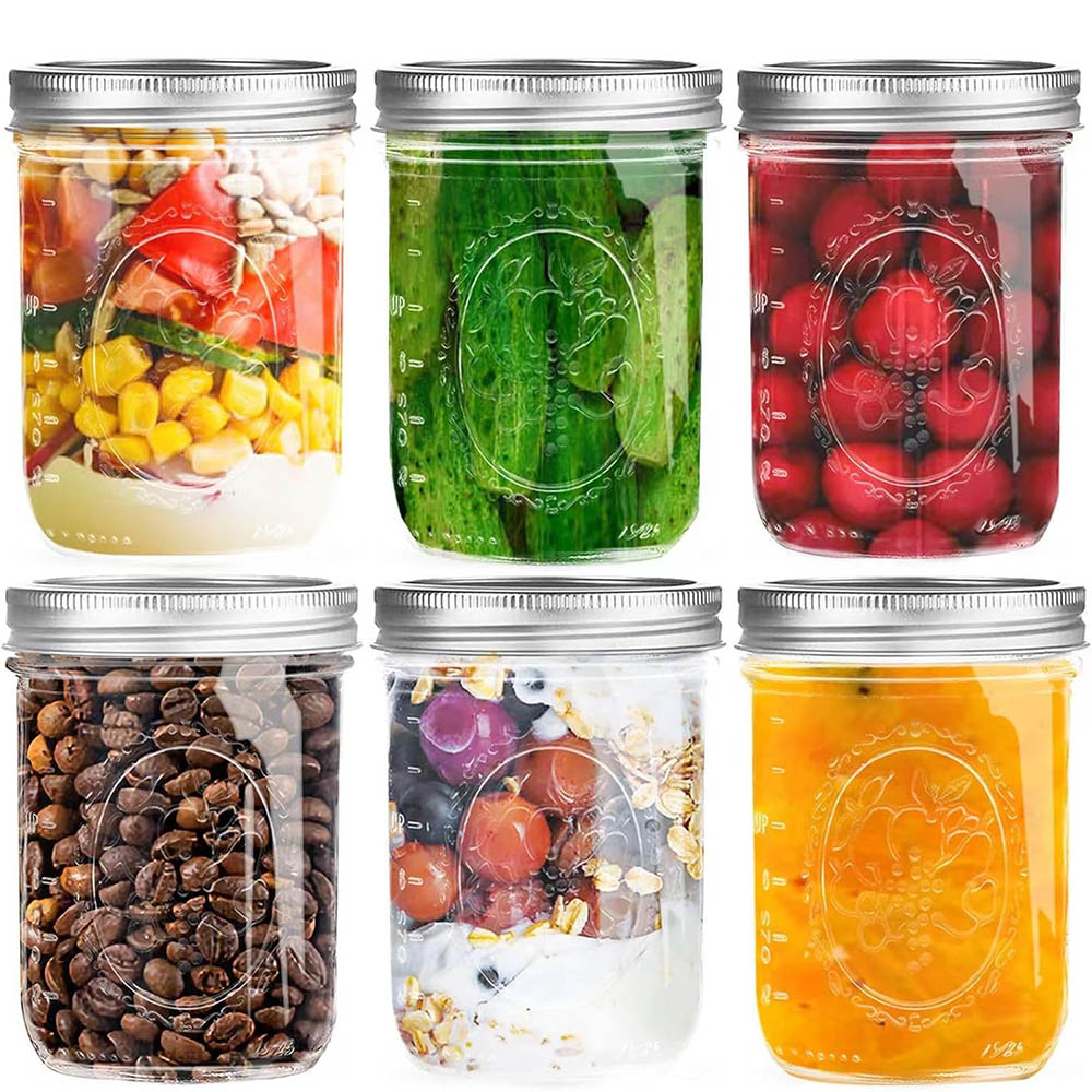 16oz Wide Mouth Mason Jars wit - Mason Jar Wide Mouth recension och pris