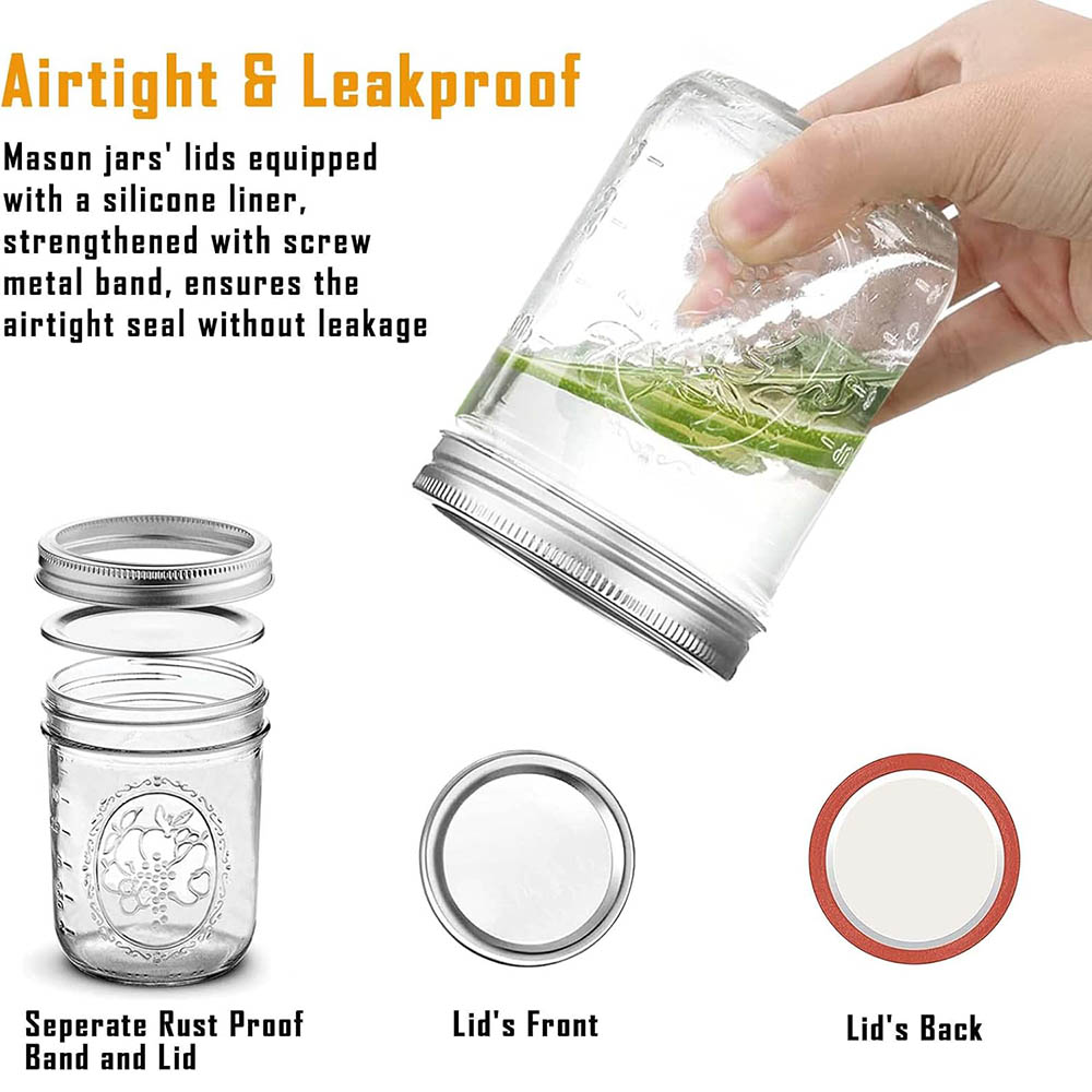 16oz Wide Mouth Mason Jars wit - Mason Jar Wide Mouth recension och pris
