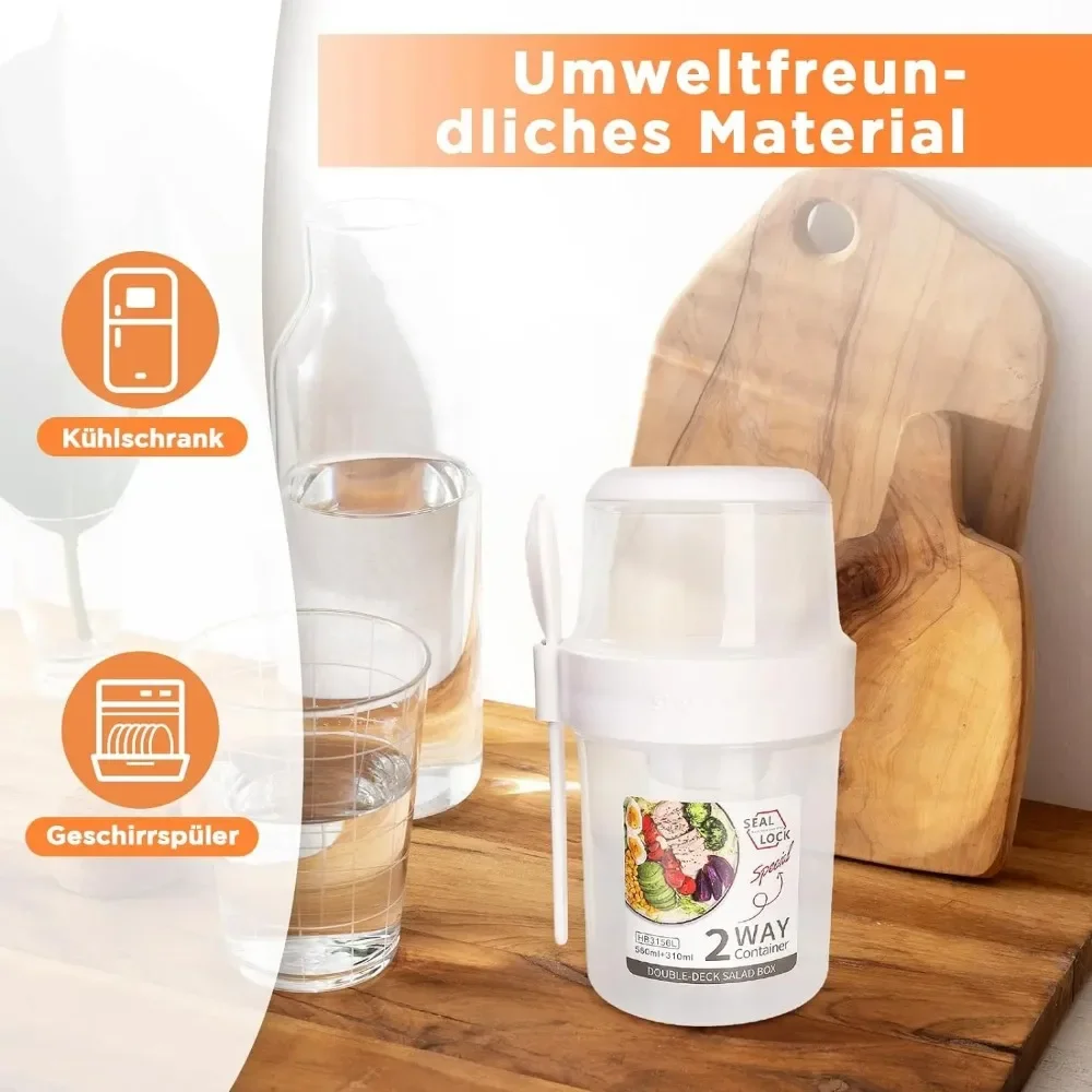 Salad Cup Breakfast Cups Porta - Food Storage With Scoop recension och pris