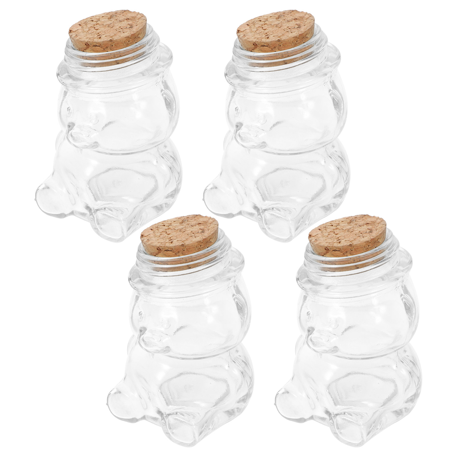 4Pcs Glass Candy Jar Set Trans - Food Storage Glass Container Set recension och pris