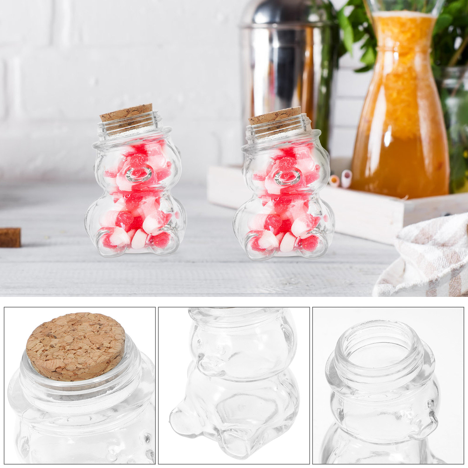 4Pcs Glass Candy Jar Set Trans - Food Storage Glass Container Set recension och pris