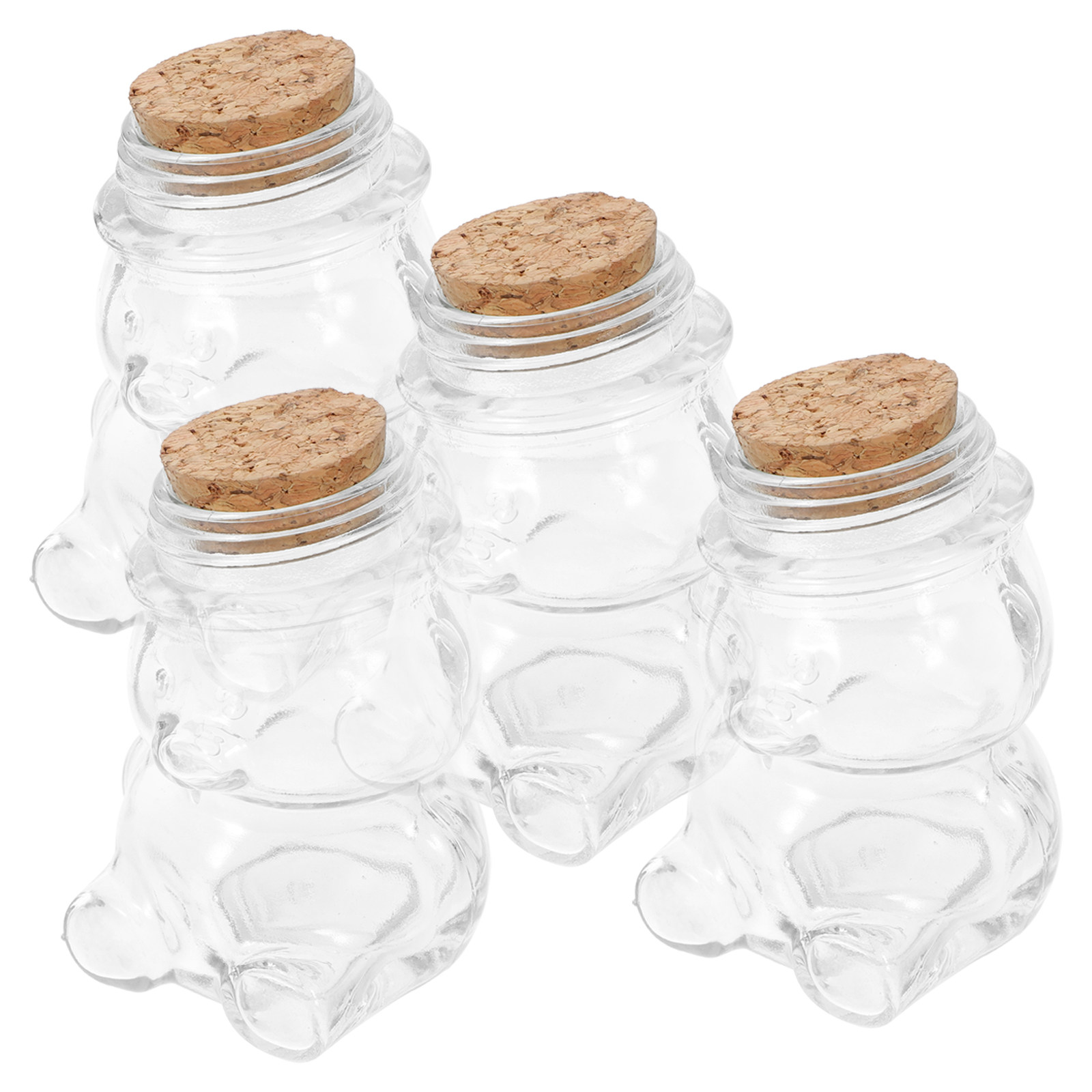 4Pcs Glass Candy Jar Set Trans - Food Storage Glass Container Set recension och pris