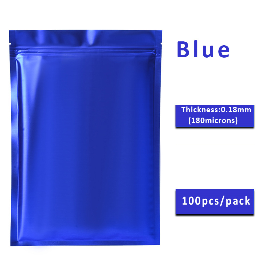 100pcs Matte Blue Foil Zipper  - Food Storage Bags Reusable recension och pris