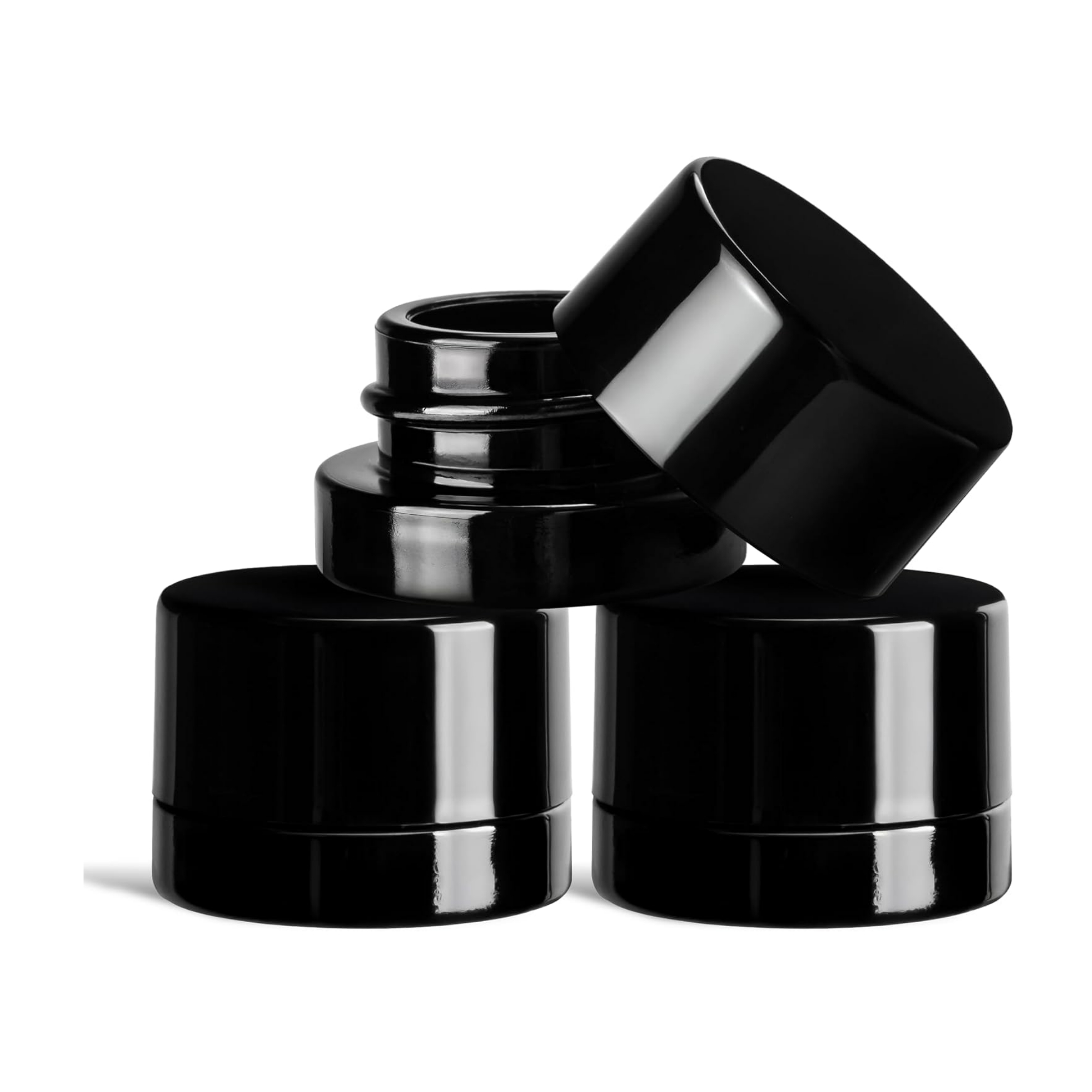 5ml Thick Black Glass Jars wit - Food Storage Glass Container Set recension och pris