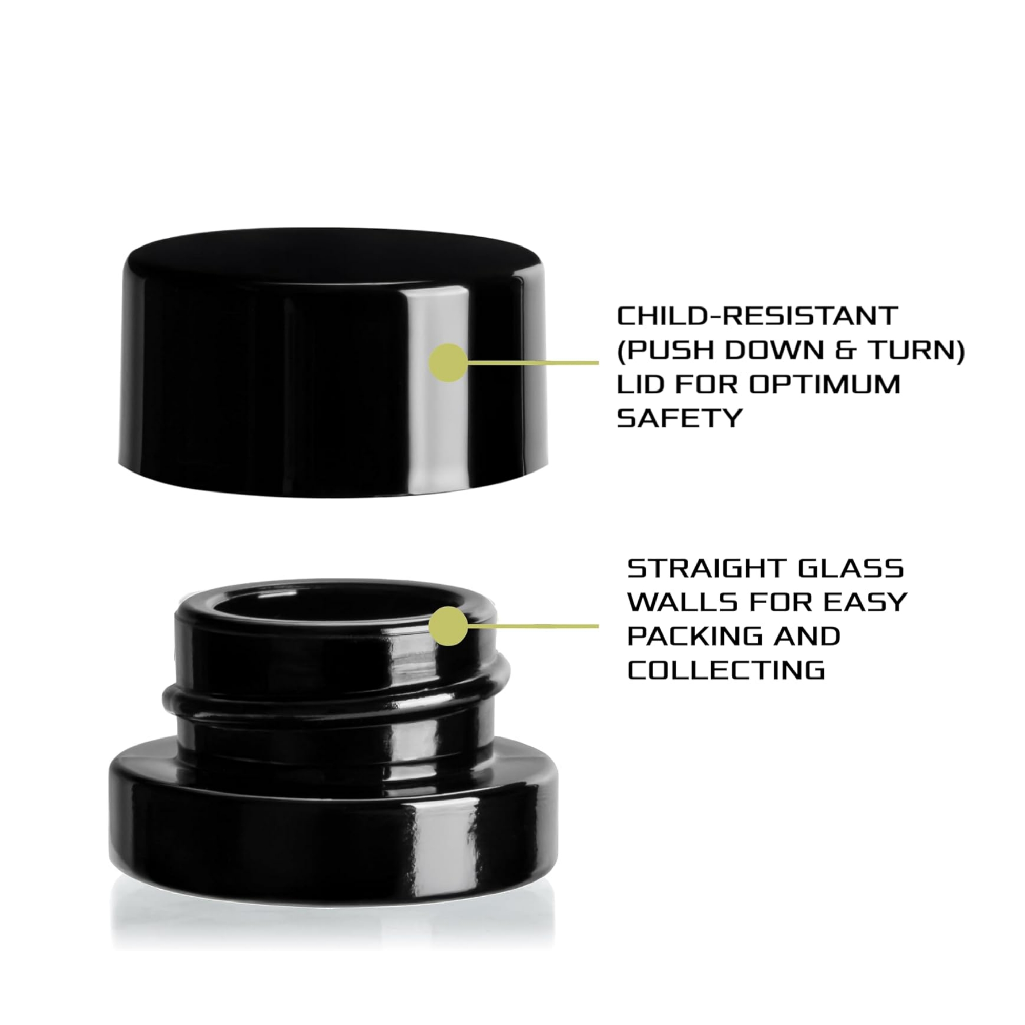5ml Thick Black Glass Jars wit - Food Storage Glass Container Set recension och pris