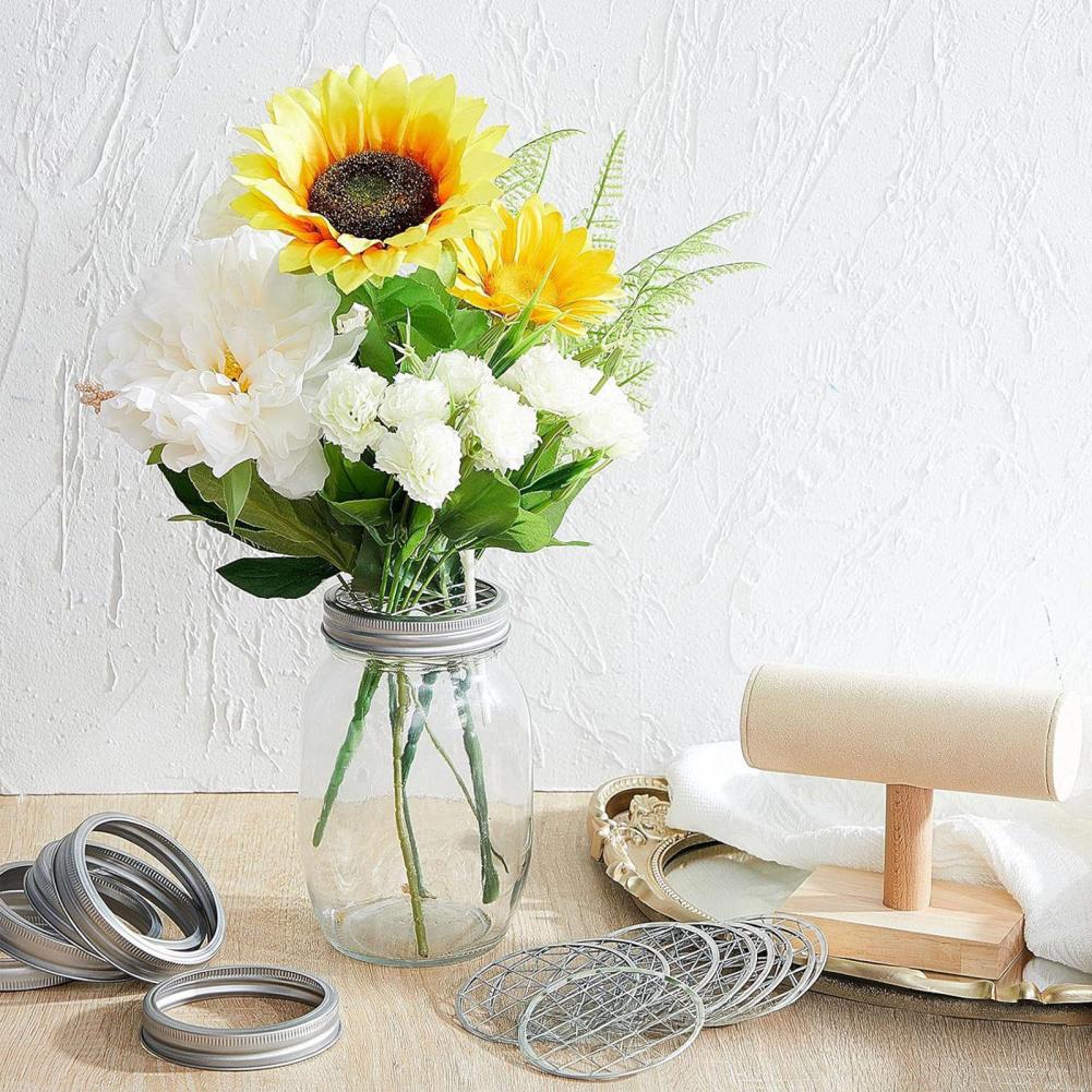 Metal Mason Jar Flower Lid Ins - Mason Jar Wide Mouth recension och pris