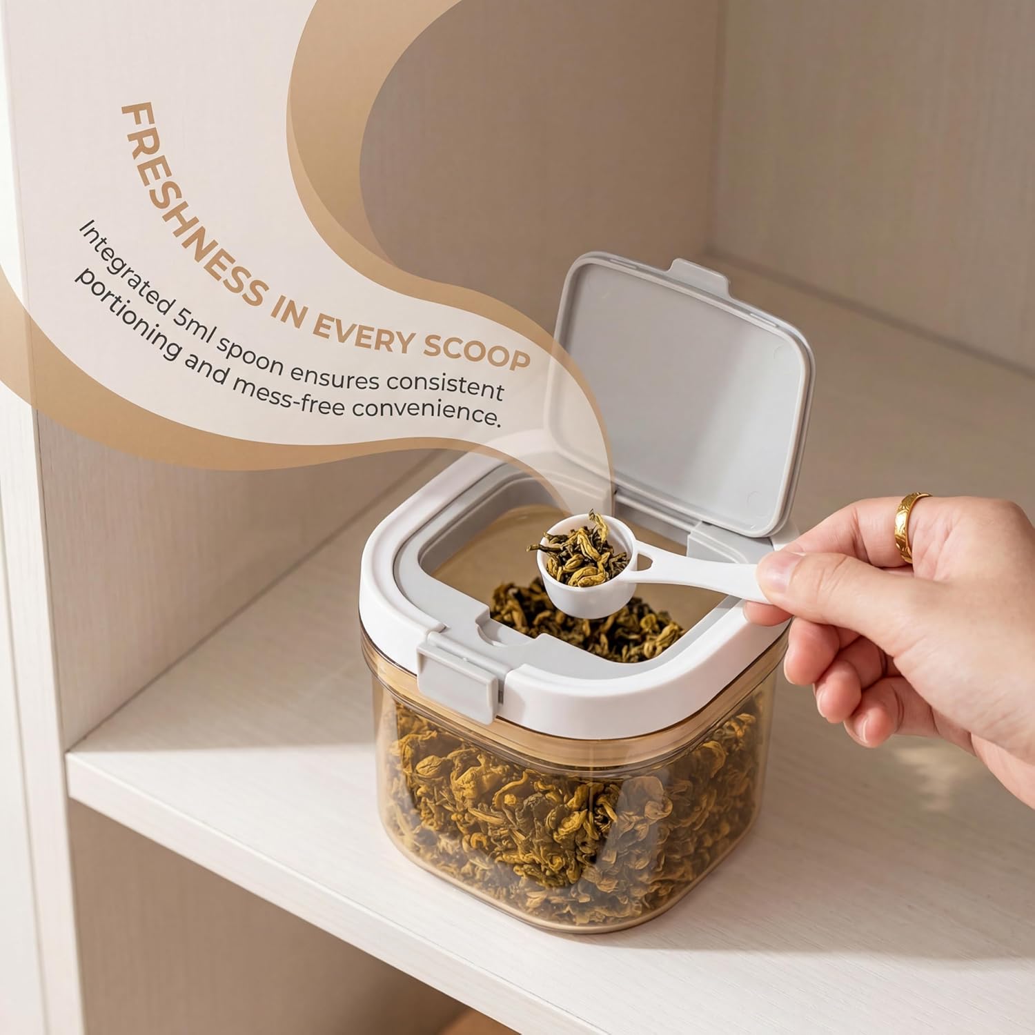 2pcs Coffee Canister with Scoo - Food Storage With Scoop recension och pris