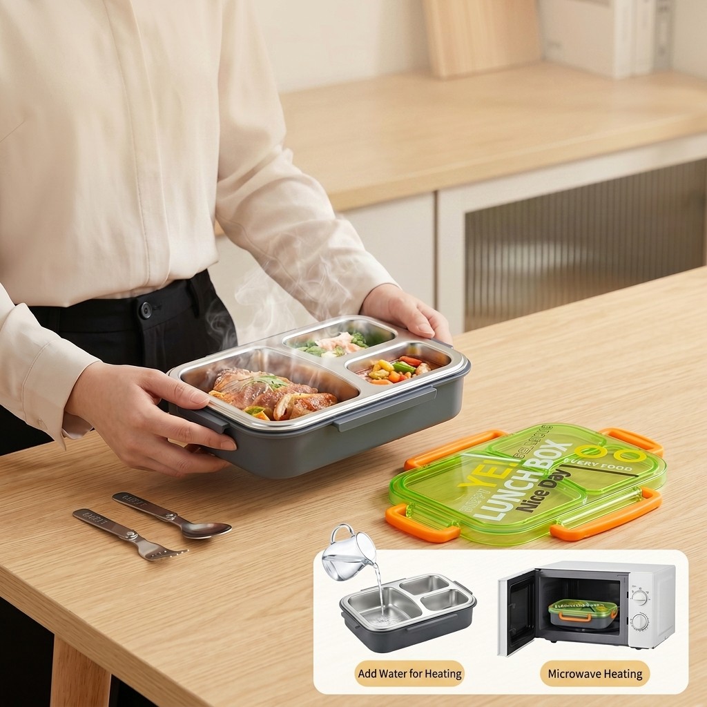 Microwavable 304 Stainless Ste - Food Storage With Scoop recension och pris