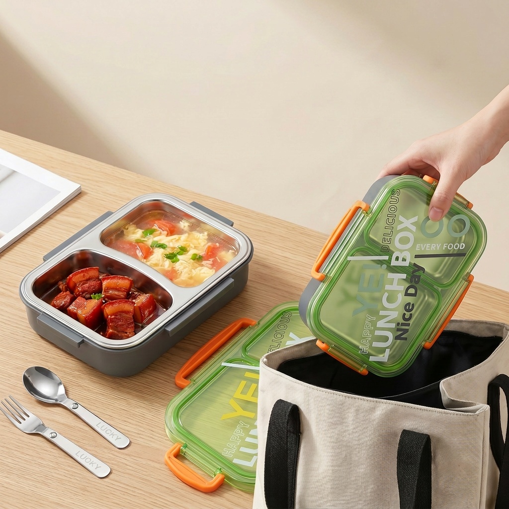 Microwavable 304 Stainless Ste - Food Storage With Scoop recension och pris