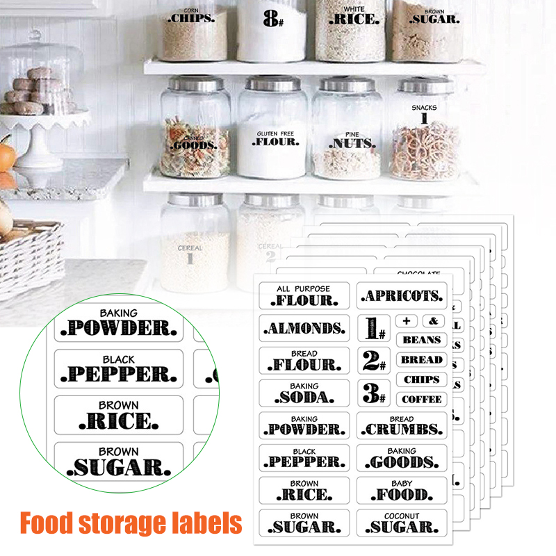 132pcs Kitchen Food Stickers W - Food Storage Labels recension och pris