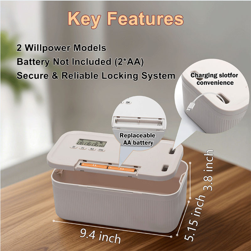 Timed Lock Box 2 Modes Timer L - Food Storage With Lock recension och pris
