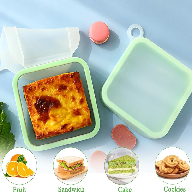 Silicone Sandwich Toast Bento  - Food Storage Silicone Bags recension och pris