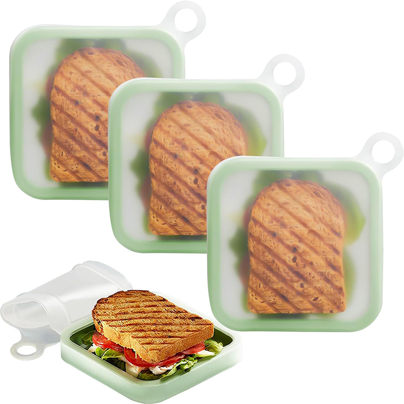 Silicone Sandwich Toast Bento  - Food Storage Silicone Bags recension och pris