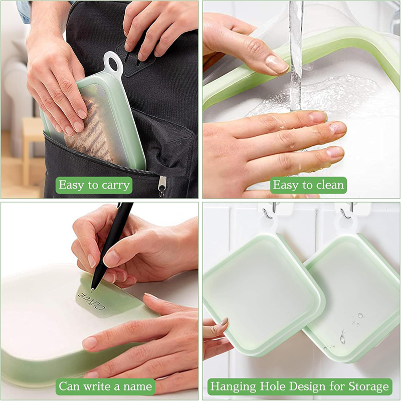 Silicone Sandwich Toast Bento  - Food Storage Silicone Bags recension och pris