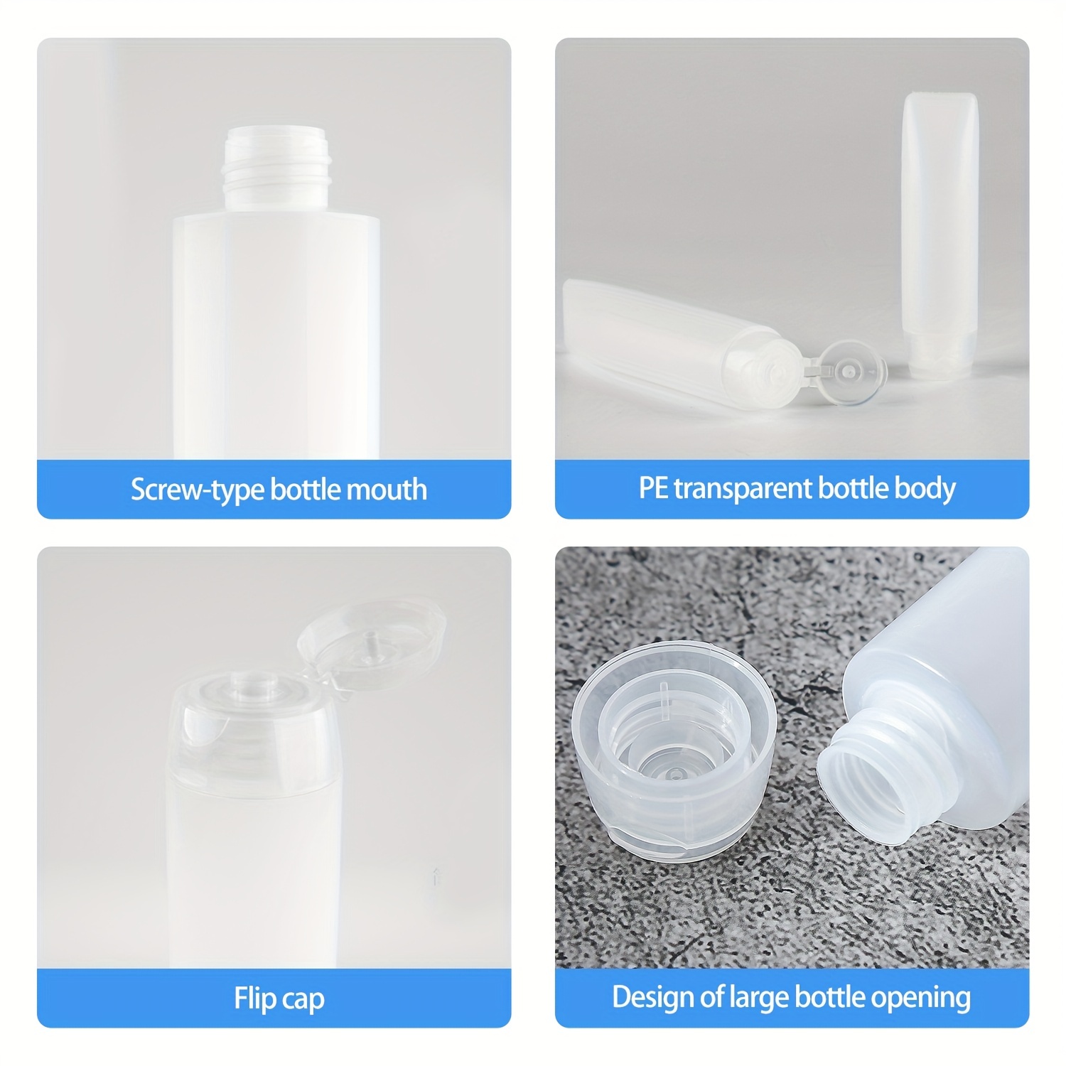 10pcs 30/50ml Empty Refillable - Condiment Squeeze Bottle recension och pris