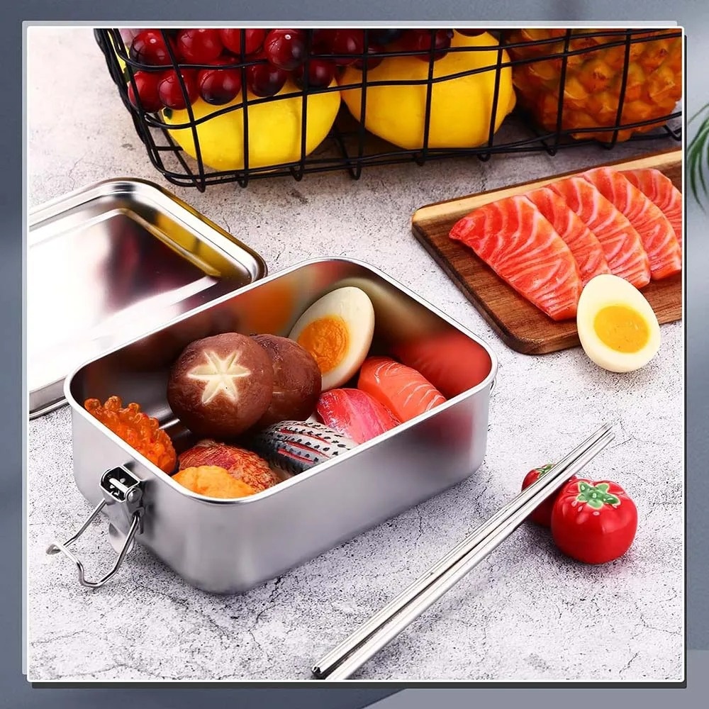 Stainless Steel Bento Box Meta - Food Storage With Lock recension och pris